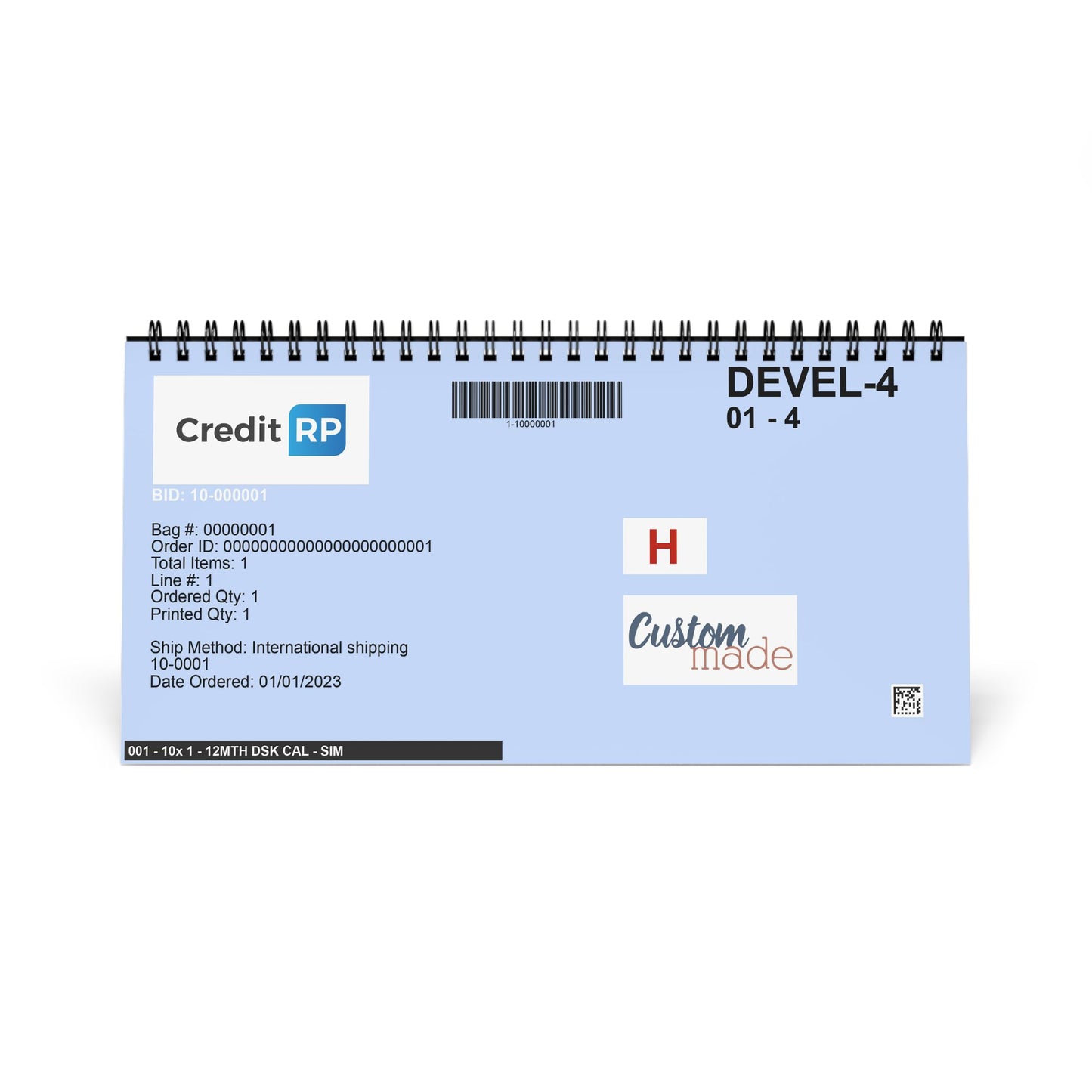 Desktop Calendar (2026 grid) - Credit RP